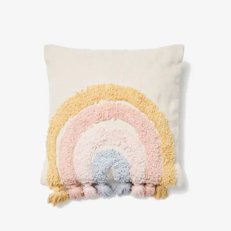 Almohadón Tadea algodón arcoíris multicolor 45 x 45 cm en Beige - Textiles, Uruguay | Kavehome
