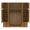 Ropero 8 puertas 4 cajones Linea Naturale en Madera natural - Roperos y placares, Uruguay | La Cueva Muebles, vista 9 de 12