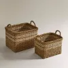 CESTA RECTANGULAR FRANJAS en Marrón - Canastos, Uruguay | Zara Home, vista 2 de 5