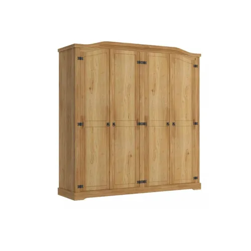 Ropero Curvo 4 Puertas - Linea Mexicana - Natural en Madera natural - Roperos y placares, Uruguay | Rústico Hogar