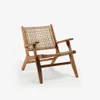 Butaca Grignoon de madera maciza de acacia y ratán sintético trenzado en Beige, Natural - Butacas, banquetas y puffs, Uruguay | Kavehome, vista 1 de 8