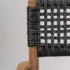 Banqueta en teca y fibra loom negra en Negro - Butacas, banquetas y puffs, Uruguay | Entrecasa, vista 9 de 9