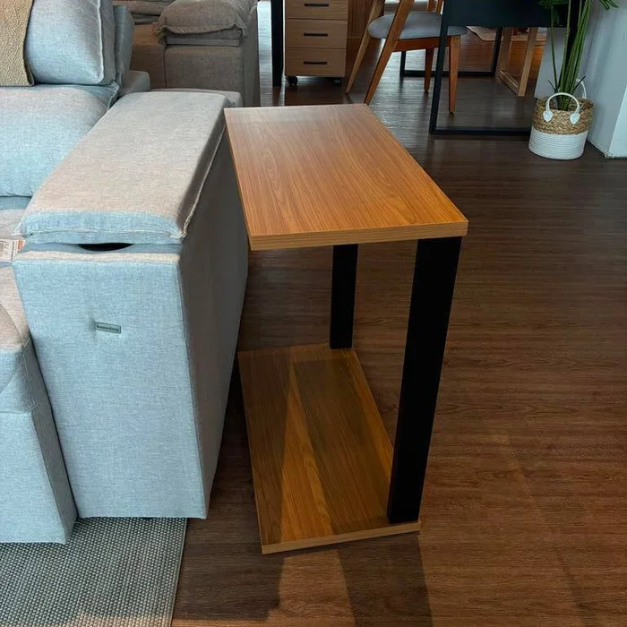 Mesa Auxiliar Lateral Industrial 100% MDF - Linea Factory en Madera natural - Mesas de living, Uruguay | Balton, vista 3