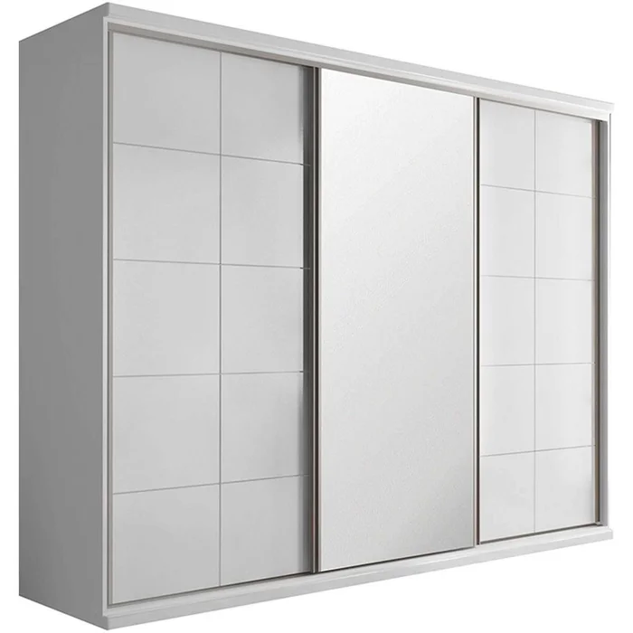 Ropero Placard 3 Puertas Corredizas Mdf Blanco South en Blanco - Roperos y placares, Uruguay | Divino, vista 2