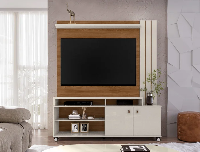 Rack TV Nevada 1.6 en blanco - Muebles para TV, Uruguay | Casa Brava