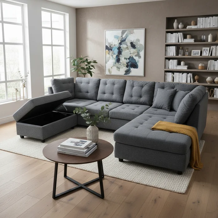 Sillón Esquinero con Baúl – Las Vegas (Derecho) - Sillones y sofás, Uruguay | Delta Center