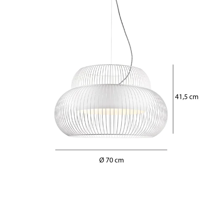 Luminaria Colgante Sabina Blanca en Blanco - Lámparas colgantes, Uruguay | Serlux, vista 8