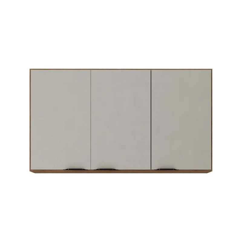 Mueble Aereo Alto De Cocina 3 Puertas Tiradores Metalicos Mdp en Blanco - Muebles, Uruguay | Soy Hogar