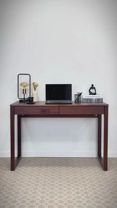 Escritorio 110cm Nara 2 Cajones - Madera Maciza en Madera natural - Escritorios, Uruguay | Balton, vista 12