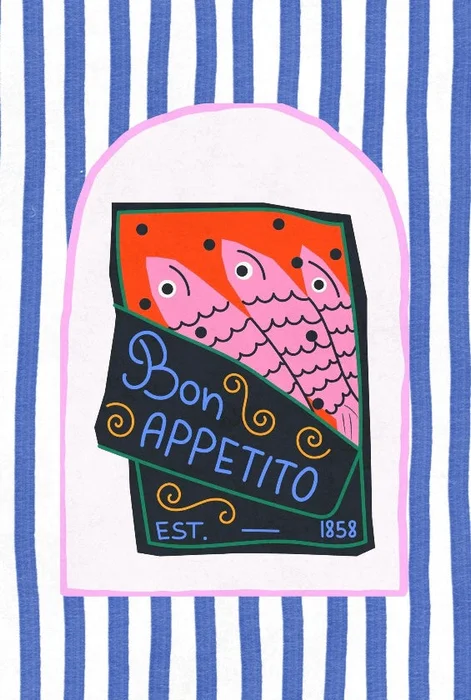 Bon Appetito en Multicolor - Láminas, Uruguay | Mara Estudio