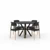 Juego de Comedor Mesa louvre negra + 4 Silla Belloch Negra - Sillas, Uruguay | Berna home, vista 1 de 4