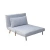 Sofa Cama Plaza Y Media Plegable Tela Patas De Madera en Gris - Sillones y sofás, Uruguay | Soy Hogar, vista 3