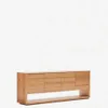 Aparador Alguema - 4 puertas en chapa de roble con acabado natural 200 x 74 cm en Madera natural - Aparadores y recibidores, Uruguay | Kavehome, vista 1 de 10