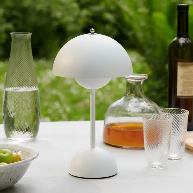 Lampara De Mesa Recargable Kers Blanco en Blanco - Lámparas de mesa, Uruguay | Unilux, vista 3