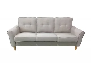 Sofá 3 cuerpos Espuma y lino en Beige - Sillones y sofás, Uruguay | Que Sal Muebleria, vista 2