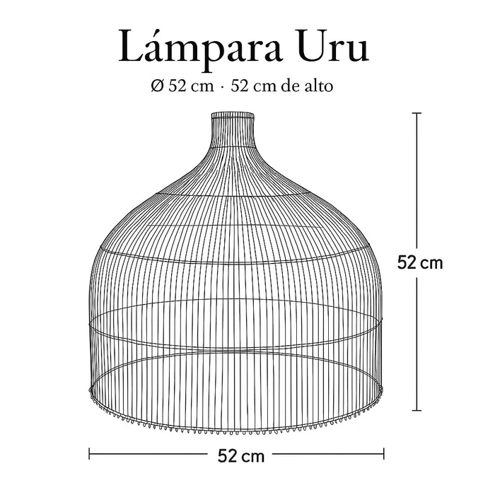 Lámpara de Ratán Uru | Casakos Uruguay en Negro - Lámparas colgantes, Uruguay | Casakos, vista 8