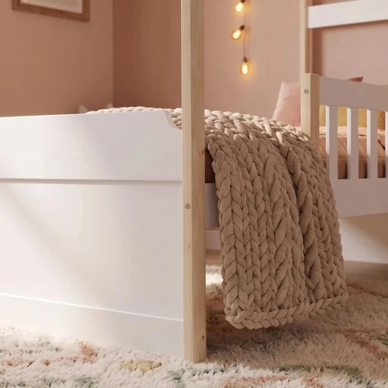 Cama Cabaña 1 Plaza Infantil - Blanco en Blanco - Dormitorio, Uruguay | Ecowood, vista 5