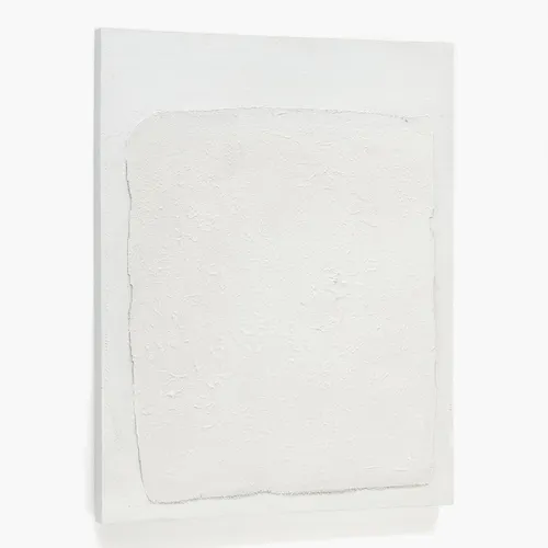 Lienzo Rodes de diseño abstracto texturizado en tonalidades blancas. en Blanco - Decoración de pared, Uruguay | Kavehome
