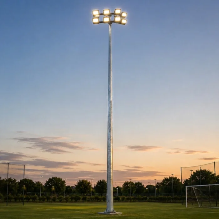 Columna Deportiva con Rack para 8 Focos 25mt en Gris - Lámparas de pie, Uruguay | Serlux, vista 2