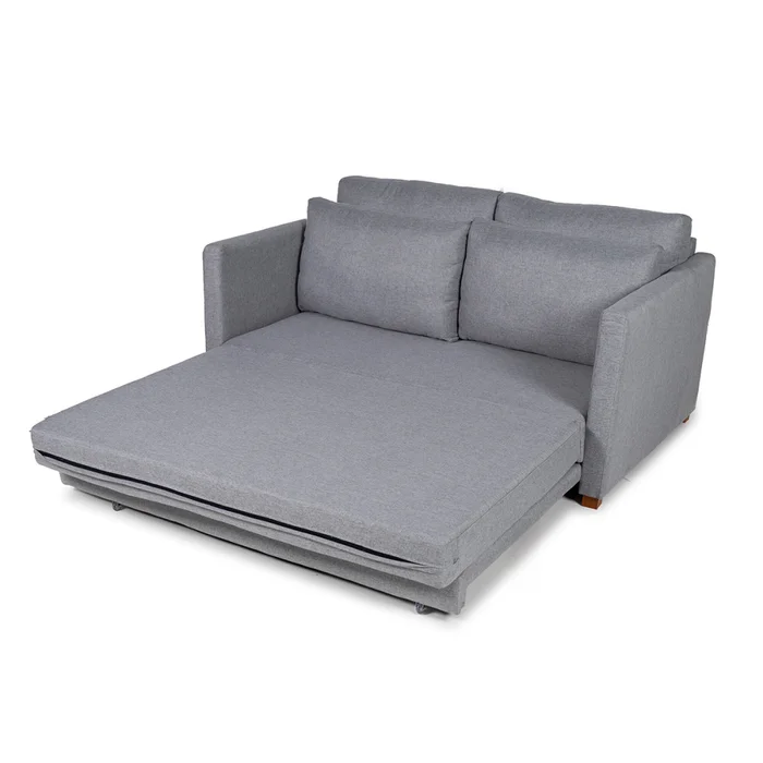 Sofá Cama Niki - Tela Rústica - 9910 (Lino Gris) en Gris - Sillones y sofás, Uruguay | NYR, vista 3