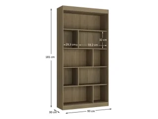 Biblioteca con reparticiones BLANCA 93x181x30 en Blanco - Bibliotecas, Uruguay | Quesal, vista 11