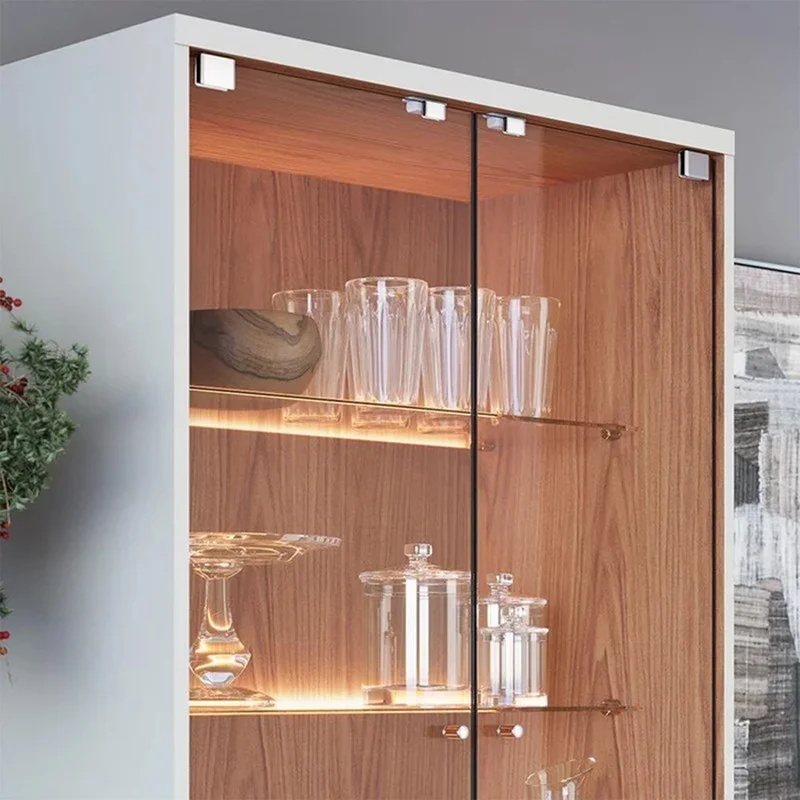 Cristalera Alta Con Puertas De Vidrio Y Luces Led en Blanco - Aparadores y recibidores, Uruguay | Soy Hogar, vista 5