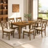 Juego De Comedor 6 Sillas Tapizadas Madera Maciza en Madera natural - Mesas de comedor, Uruguay | Soy Hogar, vista 2