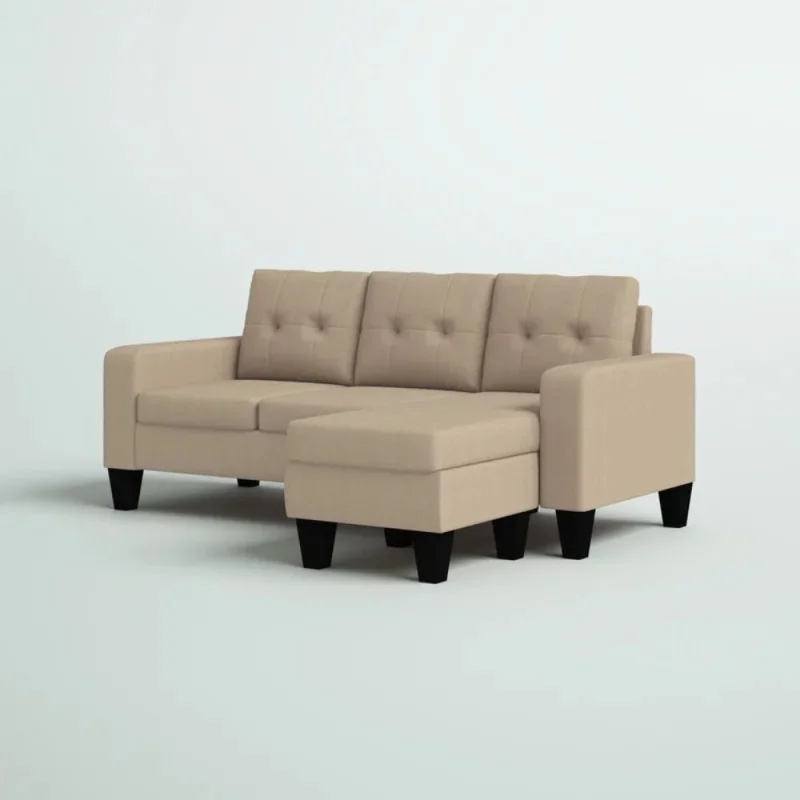 Sillon 3 cuerpos con chaise Herbie - Beige en Beige - Sillones y sofás, Uruguay | La Cueva Muebles, vista 4