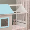 Cama Casita 1 Plaza - Tota B137 - Blanco/Azul en Multicolor - Dormitorio, Uruguay | Rústico Hogar, vista 3 de 4