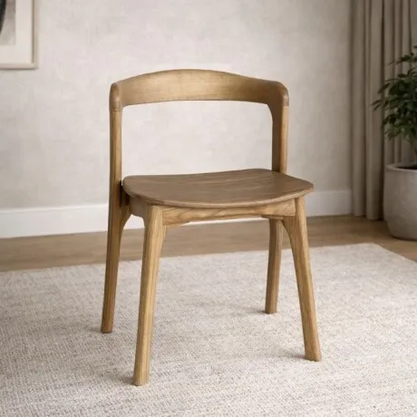 Silla Bertoia Teca en Madera natural - Sillas, Uruguay | Aihaus