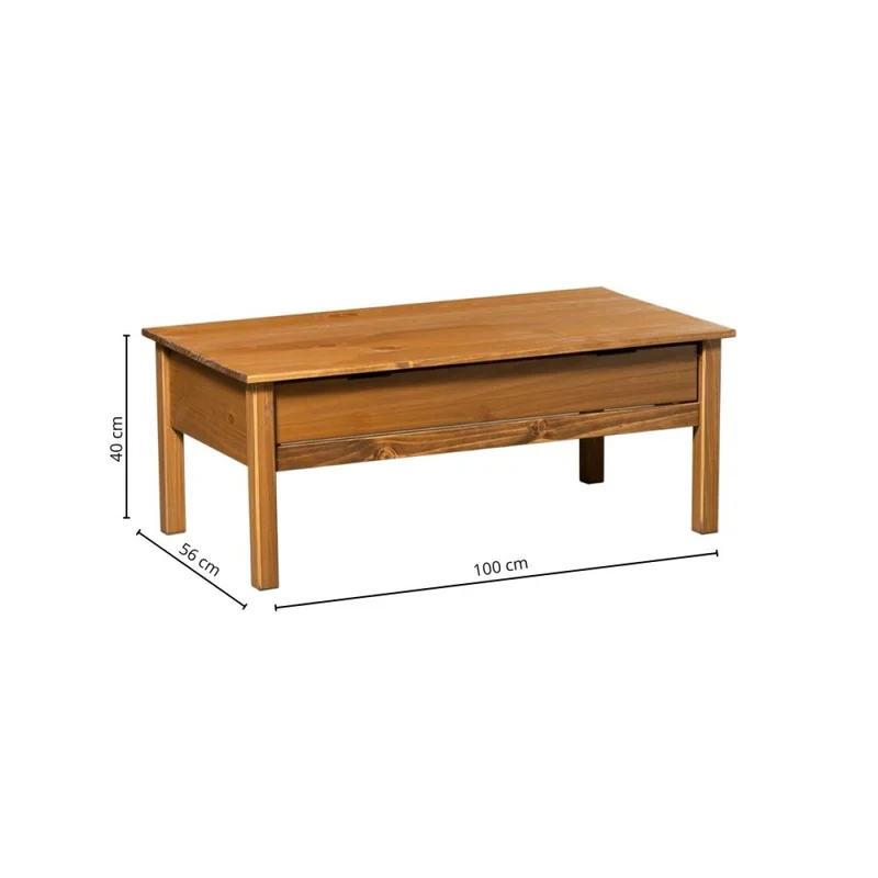 Mesa de living Linea Boston en Madera natural - Mesas de living, Uruguay | La Cueva Muebles, vista 4