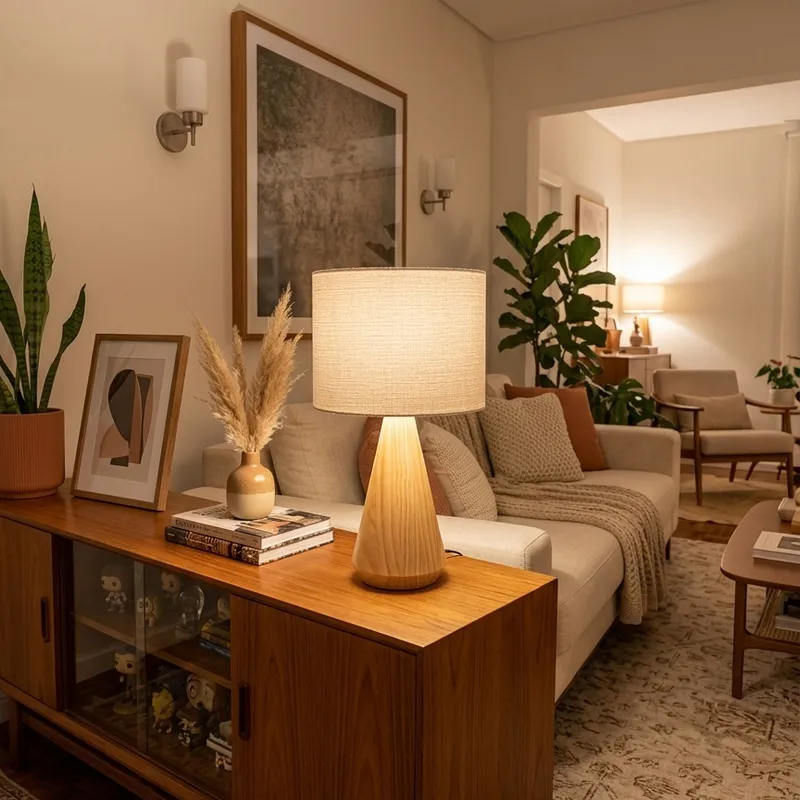 M228 - Madera en Beige - Lámparas de mesa, Uruguay | Unik