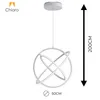 Colgante Led Diseño Átomo tres aros 80W Dimerizable en Blanco - Lámparas colgantes, Uruguay | Iluminica, vista 5 de 6
