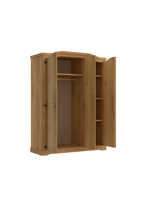 Ropero Curvo 3 Puertas - Linea Mexicana - Natural en Madera natural - Roperos y placares, Uruguay | Rústico Hogar, vista 3