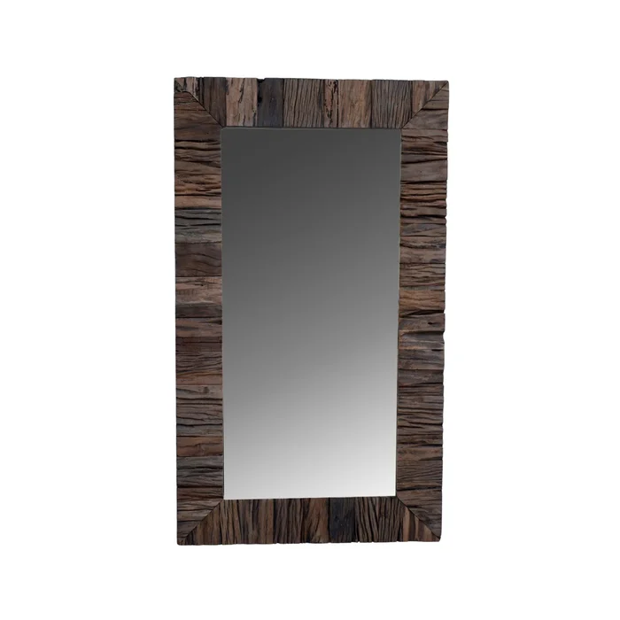 Espejo De Pared Madera Natural-beige M-20817 en Madera natural - Espejos, Uruguay | Divino