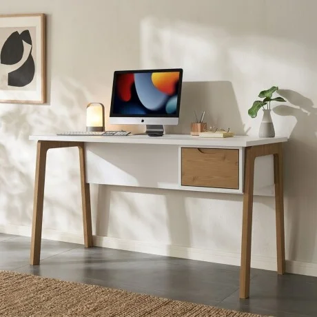 Escritorio Linea Veneza - Blanco/Miel en Multicolor - Escritorios, Uruguay | La Cueva Muebles, vista 6