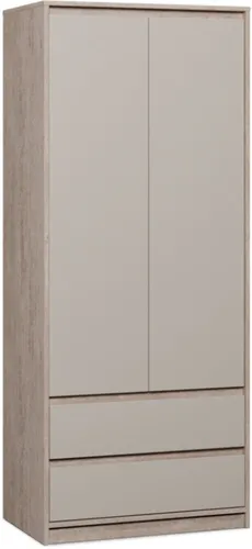 Armario BILLUND 80x193 combinación travertino/beige en Madera natural - Roperos y placares, Uruguay | JYSK