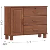 FINESTRA- COMODA 3 CAJONES Y 1 PTA BRONZE 1139TN - Cómodas, Uruguay | Alfa Ventas, vista 3 de 3