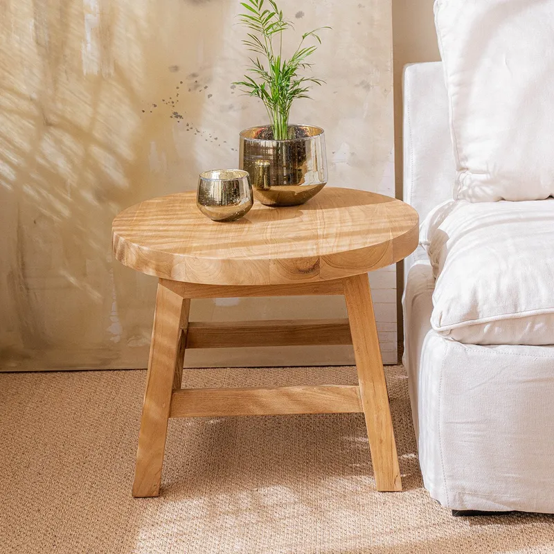 Mesa Lateral Cecile Natural en Madera natural - Mesas de arrimo, Uruguay | De Arcos