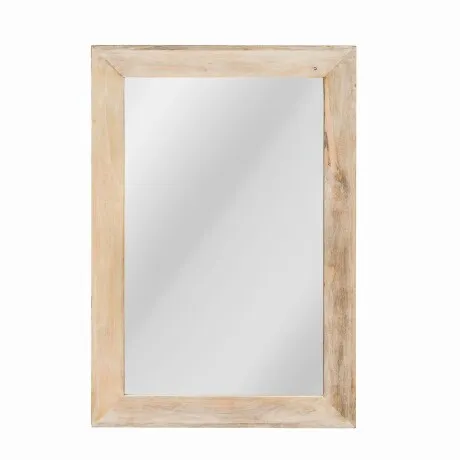 Espejo de pared Bayron en Madera natural - Espejos, Uruguay | La Cueva Muebles