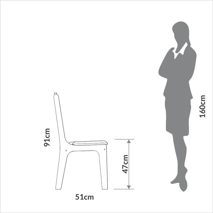 Silla de comedor Mela - 100% MDF en Madera natural - Sillas, Uruguay | Balton, vista 4