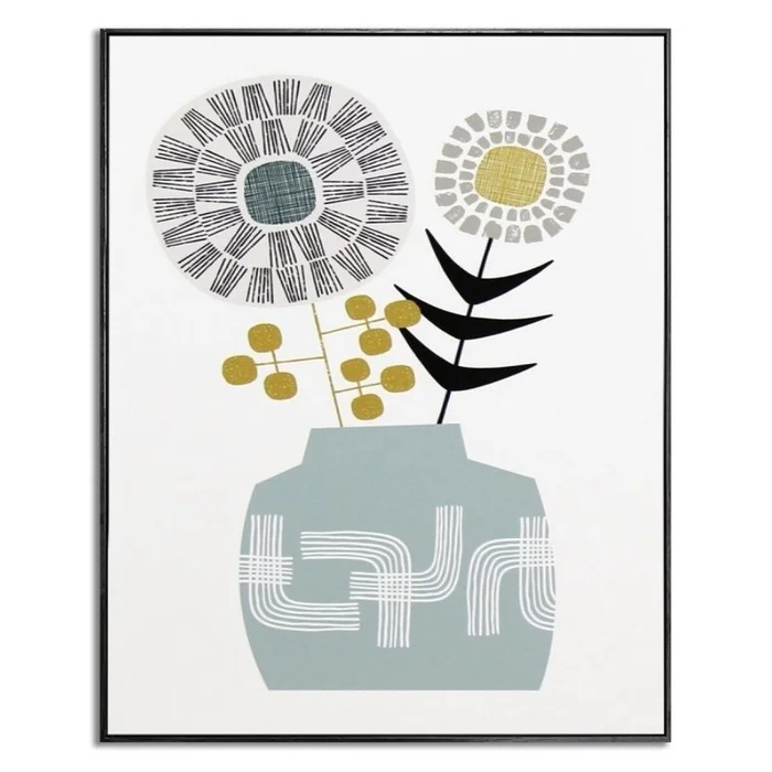 CUADRO CANVAS 40x50cm MARCO FLORERO GEOMÉTRICO 3 en Multicolor - Decoración de pared, Uruguay | Decohogar