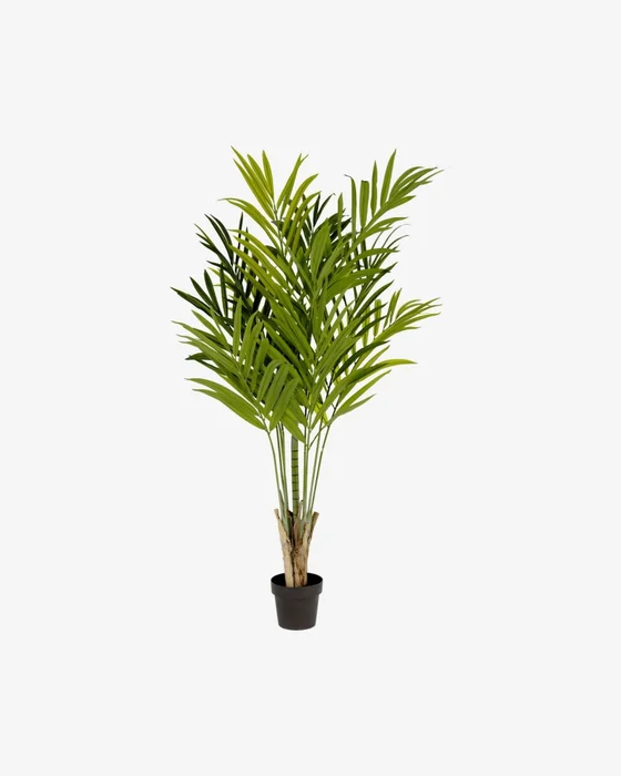 Planta artificial Palmera de bambú con maceta negro 170 cm en Verde - Macetas, Uruguay | Kavehome