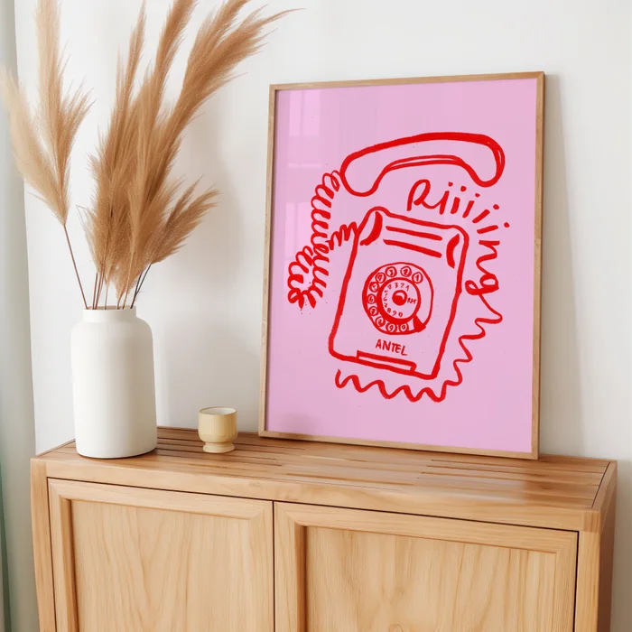 Un sonido de la infancia - Cuadro Ring en Rosa - Láminas, Uruguay | Kiosko de Mar, vista 4