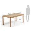 Mesa extensible Briva 180 (230) x 90 cm madera maciza de roble y pino acabado natural en Madera natural - Mesas de comedor, Uruguay | Kavehome, vista 8 de 8