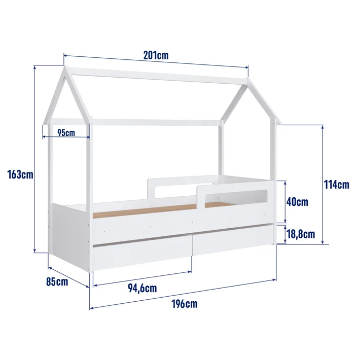 Cama Siena – Con Cajones – Blanca en Blanco - Dormitorio, Uruguay | RM Muebles y Deco, vista 6