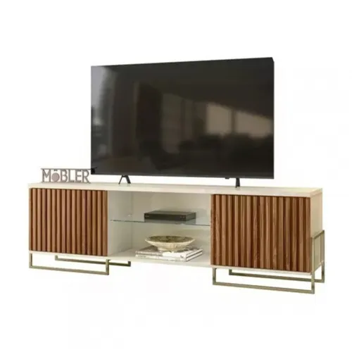 Rack Metalic en Blanco - Muebles para TV, Uruguay | Rústico Hogar
