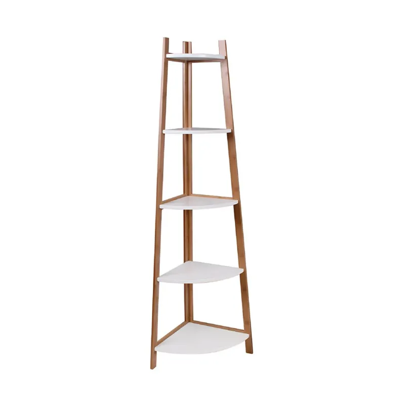 ESTANTERIA ESQUINERO 37X37X150 CM BAMBOO BLANCO en Blanco - Bibliotecas, Uruguay | Koz