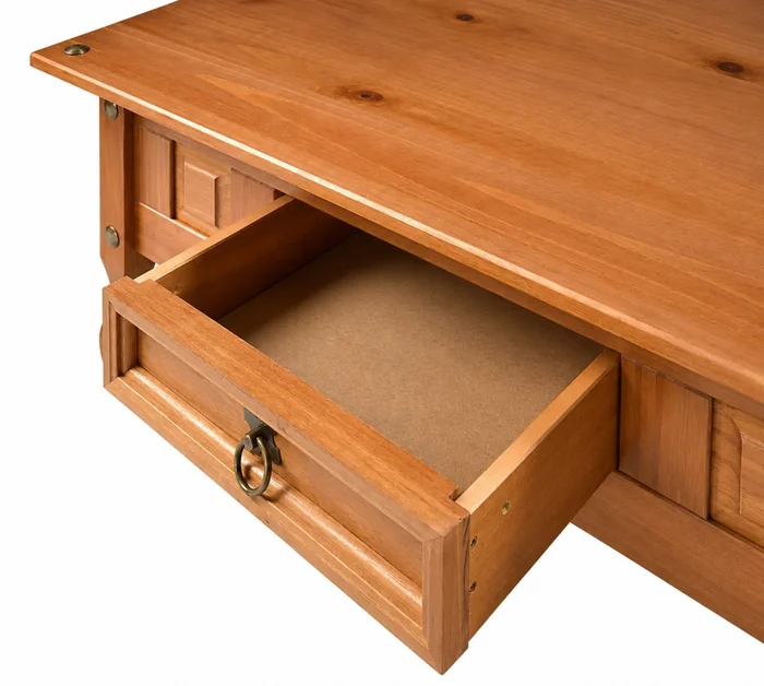 MESA DE LIVING CORONA 1 CAJON CARAMELO en Madera natural - Mesas de living, Uruguay | Alfa Ventas, vista 3