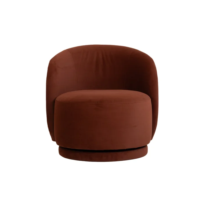 Butaca Giratoria 1 Cuerpo Tela Rojo Umi Bordeaux en Rojo - Sillones y sofás, Uruguay | Divino, vista 2